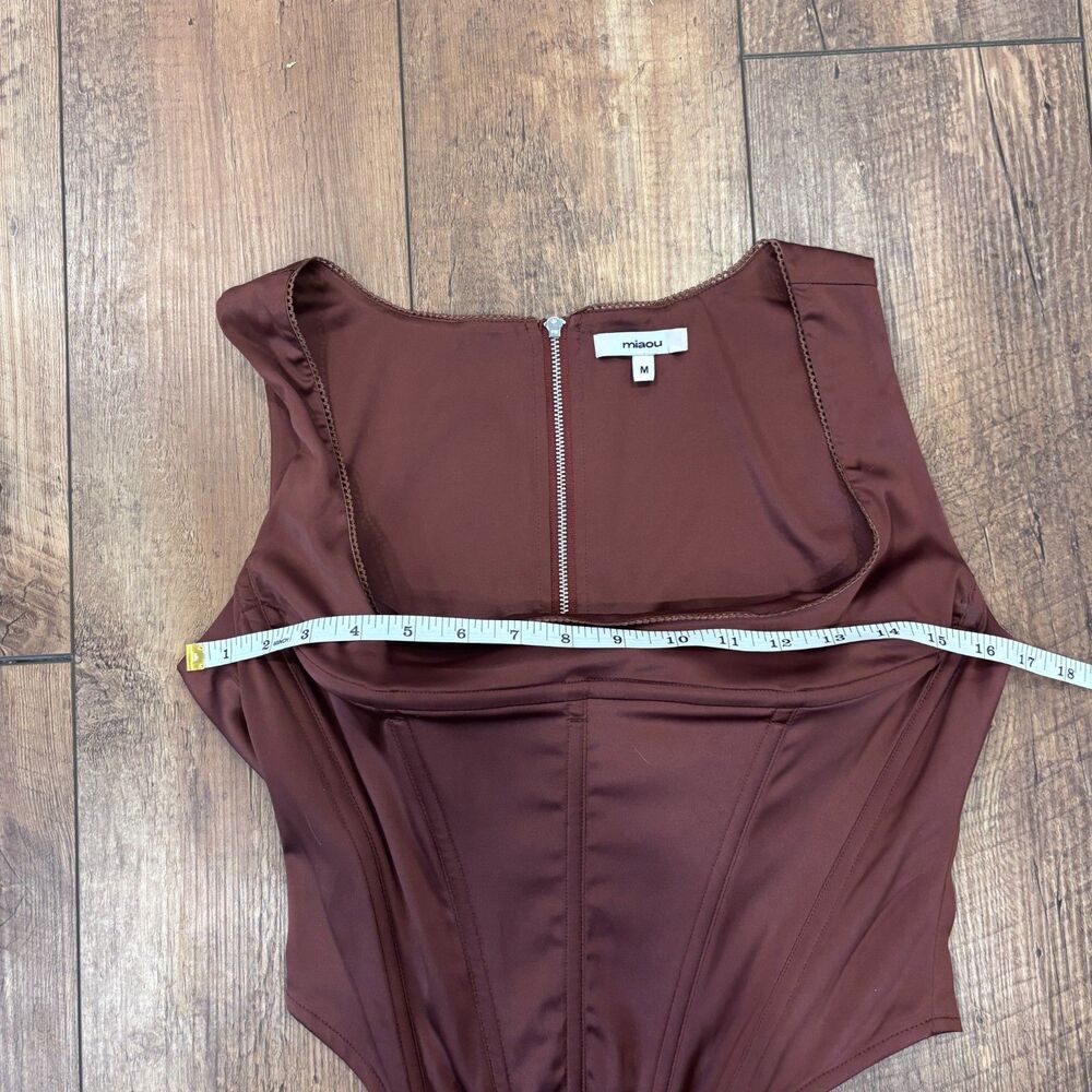 Revolve Miaou Campbell Corset In Brown Women's Medium Sexy Boned Square Neck — image 8 of 8
